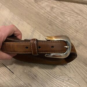 Silver Creek Brown Leather Belt size 36